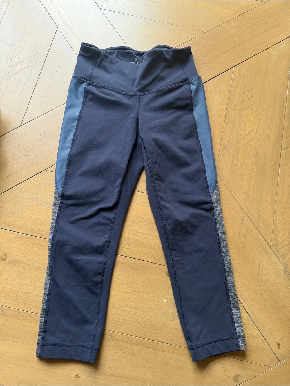 Athleta Navy and Heathered Gray Workout Leggings